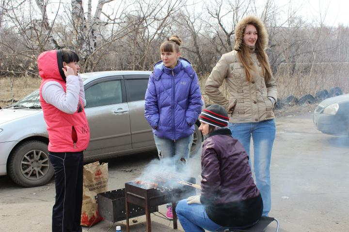 девичник у костра )))